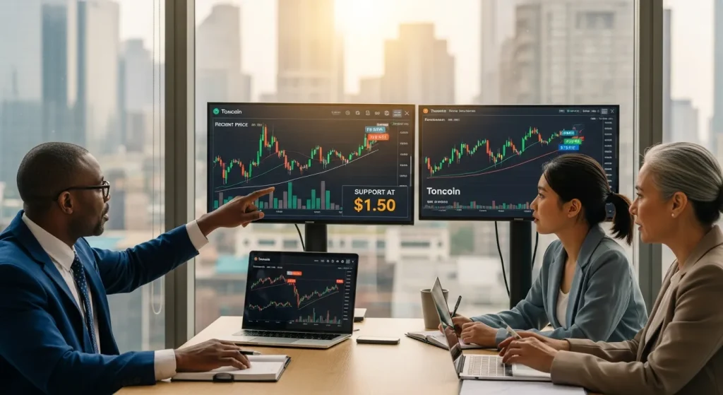 three-financial-professionals-analyzing-toncoin-price-trends-in-a-modern-office